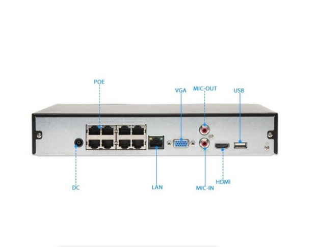Dahua EZIP 8 Channel NVR With 8 POE